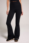 High-Waist Luxe Flare Legging - Black