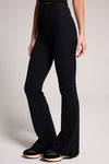 High-Waist Luxe Flare Legging - Black