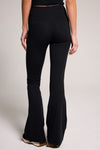 High-Waist Luxe Flare Legging - Black