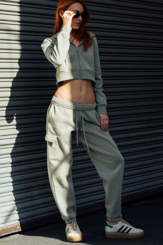 Everyday Cargo Sweatpants - Laurel Green