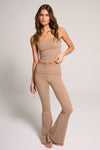 Luxe Knit  Tank Top - Taupe Brown