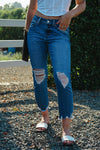 CLASSIC RISE CROPPED JEANS - VINTAGE INDIGO