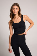 Luxe Knit Tank Top - Black