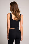 Luxe Knit Tank Top - Black