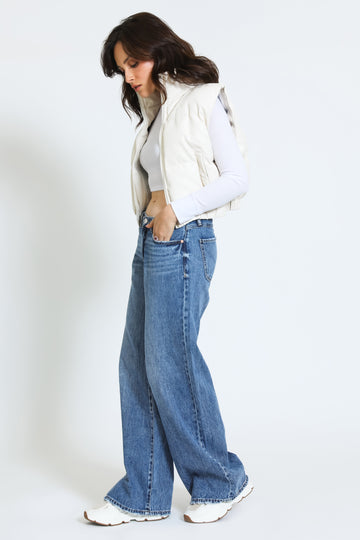 Retro Pocket Flare Jeans in 90's Indigo