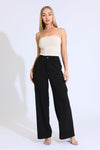 TROUSER WIDE LEG W/ CARGO POCKETS - WRINKLE RESISTANT BLACK