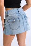 Making Moves Mini Skirt - Light Wash