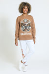 Grateful Vibes Crewneck Sweatshirt - Macchiato