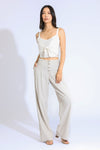 WIDE LEG BEACH PANT - OATMEAL