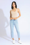 Vintage Revival Cropped Jeans - Light Indigo