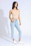 Vintage Revival Cropped Jeans - Light Indigo