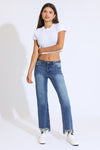 Payton High Rise Kick Straight Jeans - Vintage Blue Black