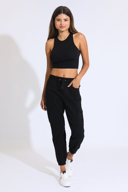 The Everyday Cargo Moto Jogger - Black