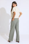 Classic Rise A-line Baggy Pant - Dusty Sage