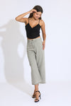 Marina Wide Leg Crop Pants - Dusty Sage