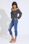 CLASSIC RISE CROPPED JEANS - DARK BLUE/BLACK