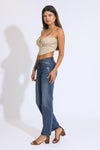 Bella Low Rise Straight Leg Jeans - Dark Indigo