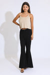 Cassie Pull On Flare Pants - Black