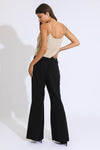 Cassie Pull On Flare Pants - Black