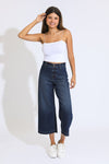 Marina Wide Leg Crop Pants - Vintage Indigo