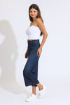 Marina Wide Leg Crop Pants - Vintage Indigo