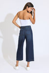 Marina Wide Leg Crop Pants - Vintage Indigo