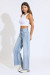 Ashley Super High Rise A-line Baggy Jeans - Light Medium Blue