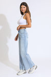 Ashley Super High Rise A-line Baggy Jeans - Light Medium Blue