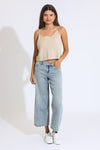 JAYCIE CLASSIC LOWRISE WIDE LEG CROP JEANS - INDIGO MEDIUM