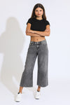 JAYCIE CLASSIC LOWRISE WIDE LEG CROP JEANS - BLACK CARBON