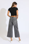 JAYCIE CLASSIC LOWRISE WIDE LEG CROP JEANS - BLACK CARBON