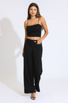 Vanessa High Rise Trousers - Wrinkle Resistant Black