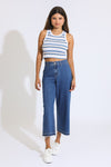 Marina Wide Leg Crop Jeans - Indigo