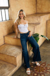 ASHLEY CLASSIC LOW RISE A-LINE FLARE JEAN - INDIGO CARBON