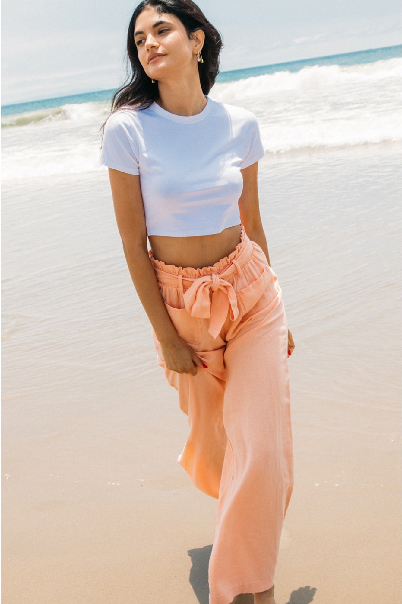 No More Time to Waist Paperbag Wide-Leg Pants | Nasty Gal