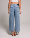 High Rise Wide Leg Cropped Jeans - Medium Indigo