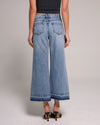 Cropped Mid Rise Wide Leg Jean - Medium Indigo