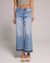 Cropped Mid Rise Wide Leg Jean - Light Medium Indigo