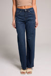 Super High Rise Wide Leg Jeans - Vintage Blue Black