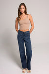 Super High Rise Wide Leg Jeans - Vintage Blue Black