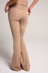 Fitted Fold Over Luxe Knit Set - Taupe Brown