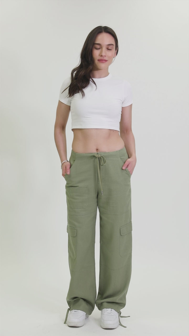Olive Green Parachute Cargo Unisex Co-ord – Obleka.in